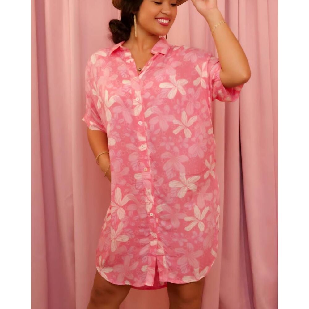 Waiwaolani CHARLIE Dress in pink floral sz Medium